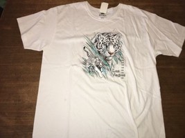 endangered white tiger T-shirt Las Vegas Sparkles XL - $13.29