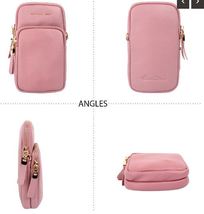 Montana West Genuine Leather Cellphone Crossbody Bag Pink NEW image 4