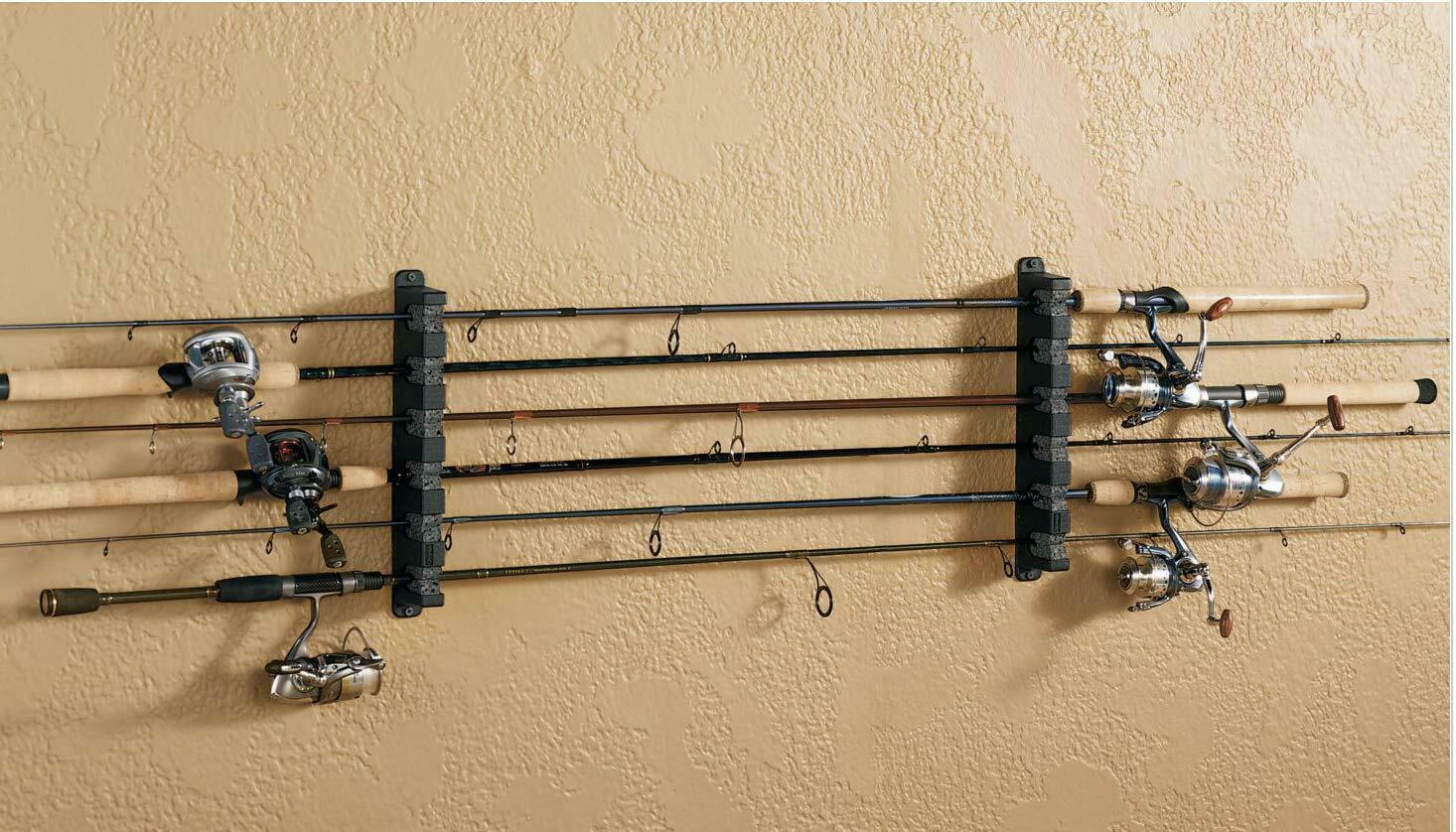 Horizontal Boat Rod Rack Vertical Fishing Holder Wall Mount Storage