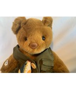 Build a Bear Plush Teddy Bear Toy 12&quot; Stuffed Animal Green Vest W/ Fish ... - $32.36