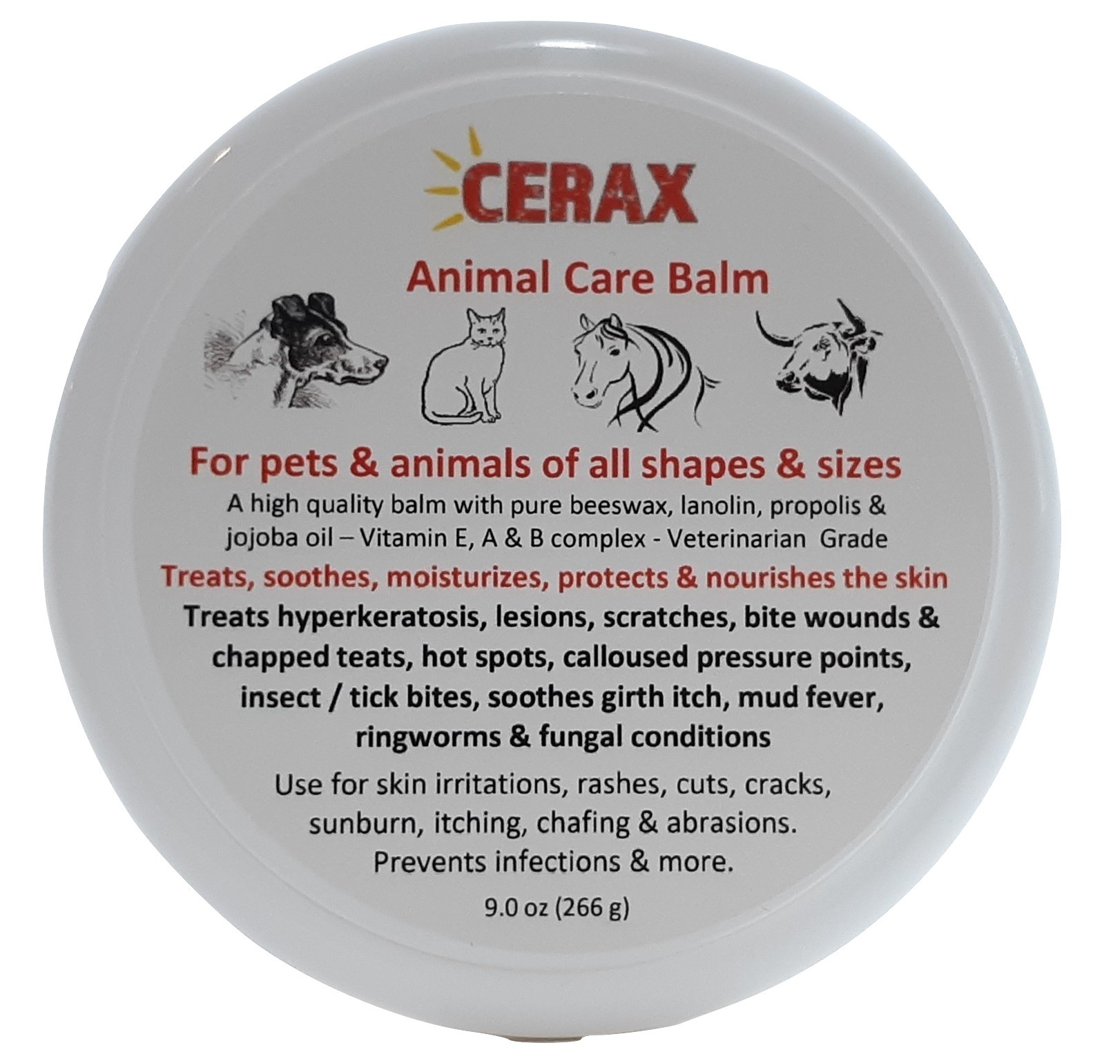 CERAX Animal Care Balm - promotes healing, protects and nouishes the skin
