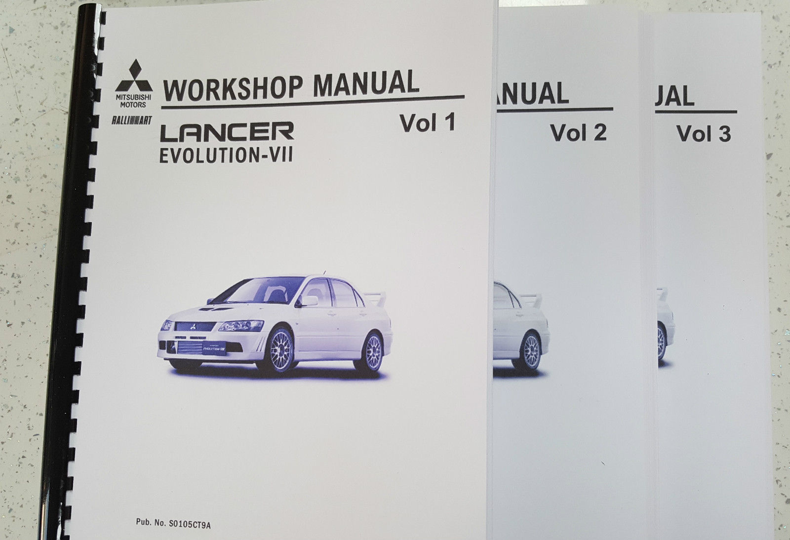 MITSUBISHI LANCER EVO VII WORKSHOP MANUAL REPRINTED 1095 PAGES COMB BOUND