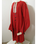 Civil War Era Frock Coat Red Wool Bell Sleeve Screen Worn 44 - $449.99