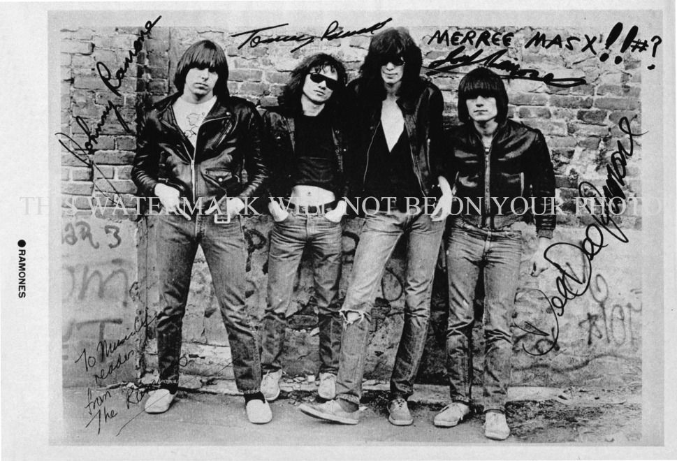 THE RAMONES SIGNED AUTOGRAPHED 6x9 RP PROMO PHOTO LEGENDARY CLASSIC YOUNG