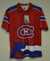 Klew Youth NHL Montreal Canadiens Logo Polo Shirt Sz XL 18 NWT Red Blue White - $21.78
