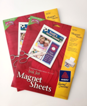 Avery Ink Jet Magnet Sheets 3270 - 8.5&quot;x11&quot;  Lot of 2 Great for Kids Cra... - $17.63