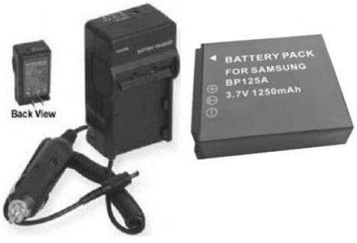 Primary image for Battery + Charger for Samsung HMXQ10BN HMX-Q10BN/XAA