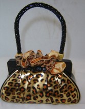 Purse Handbag Money Bank Sexy Leopard Look Polyresin Woman Christmas Gift 