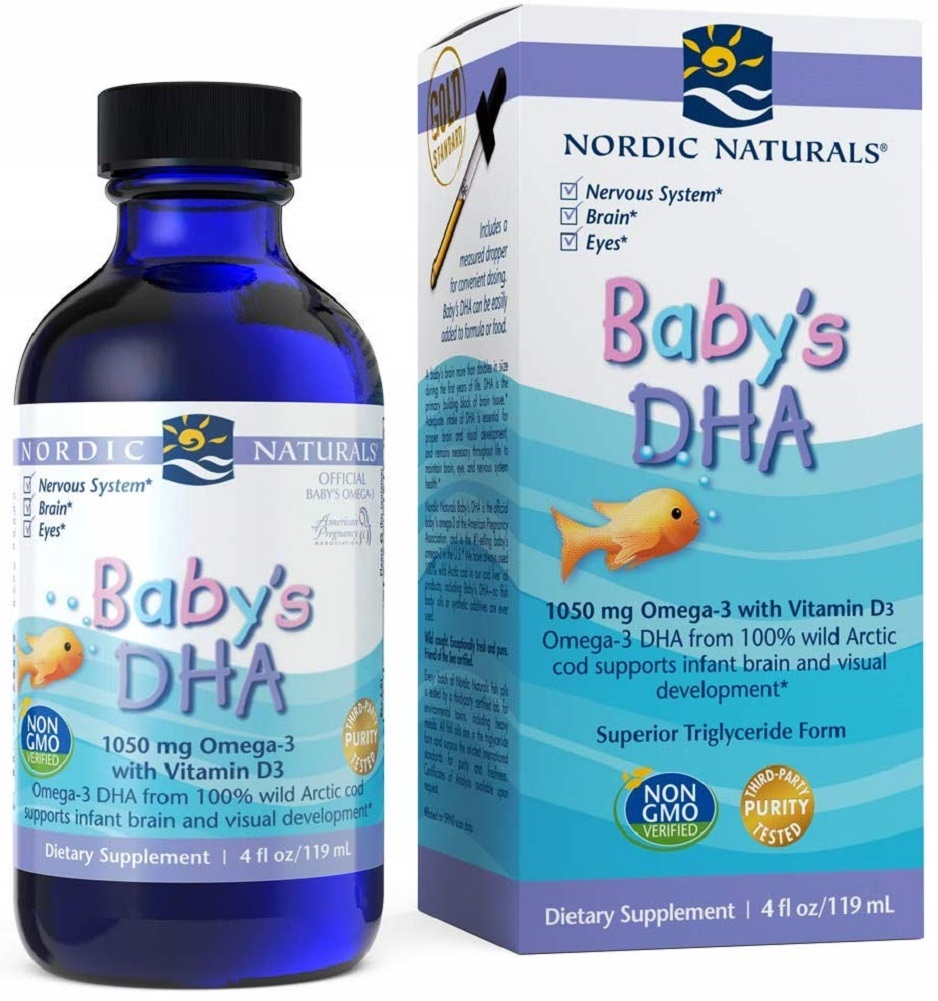 Nordic Naturals Baby's DHA Liquid - Omegas from Arctic Cod Liver Oil, 4 Ounce