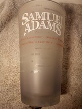Samuel Adams Pint Beer GLASS--AMERICAS World Class Beer FROSTED---FREE SHIP-VGC - £16.06 GBP