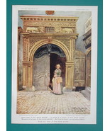 PRAGUE Praha Old Town Portal of House of Two Golden Bears - 1902 COLOR P... - $22.50