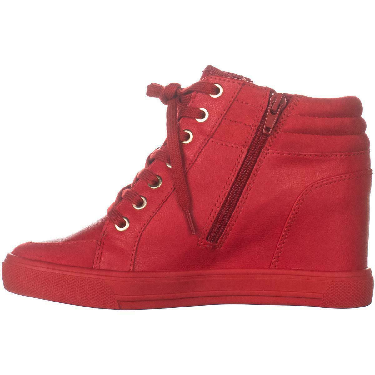 Aldo Kaia Hidden Wedge Fashion Sneakers, Red, 7 US / 37.5 EU - Athletic
