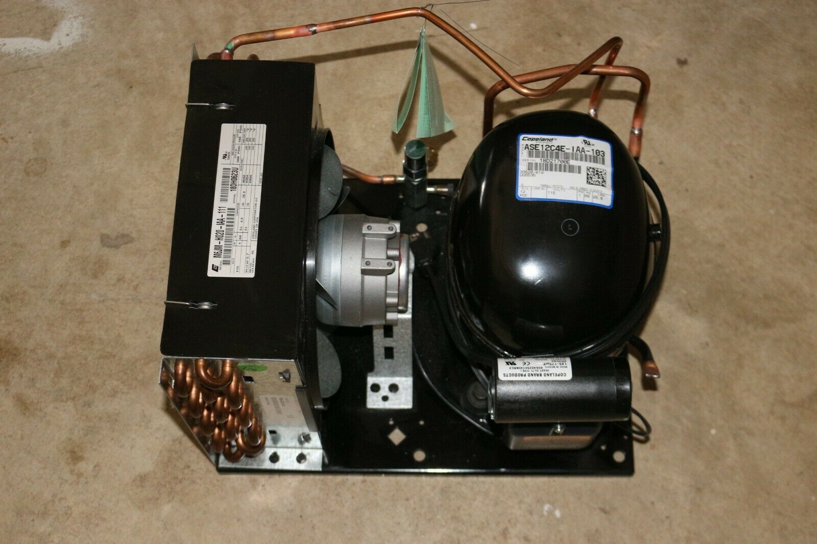 Copeland Hermetic Condensing Unit 115V 1/4HP ARE25C3EIAA103 M6JMH020