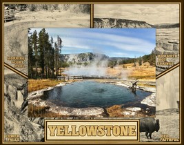 Yellowstone National Park Montage Laser Engraved Wood Picture Frame (5 x 7) - $30.99