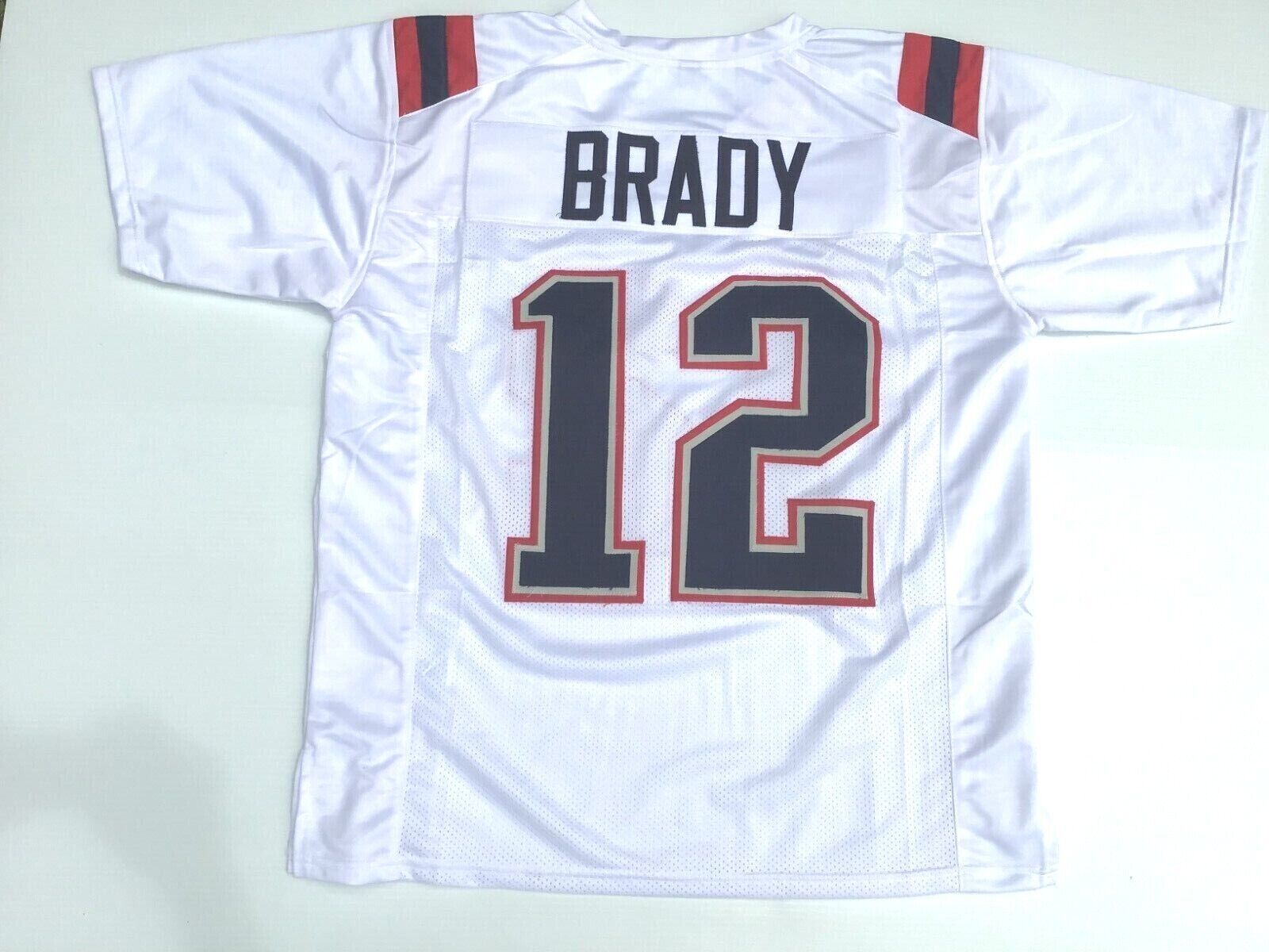 UNSIGNED CUSTOM Sewn Stitched Tom Brady White Jersey - M, L, XL, 2XL