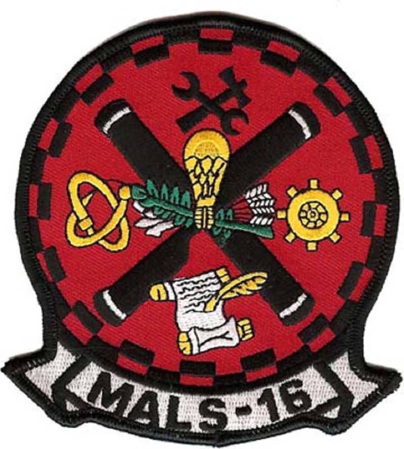 USMC MALS-16 Marine Aviation Logistics Squadron Patch - Marine Corps