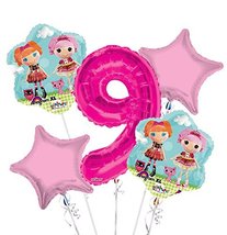 Lalaloopsy Balloon Bouquet 9th Birthday 5 pcs - Party Supplies - $12.99
