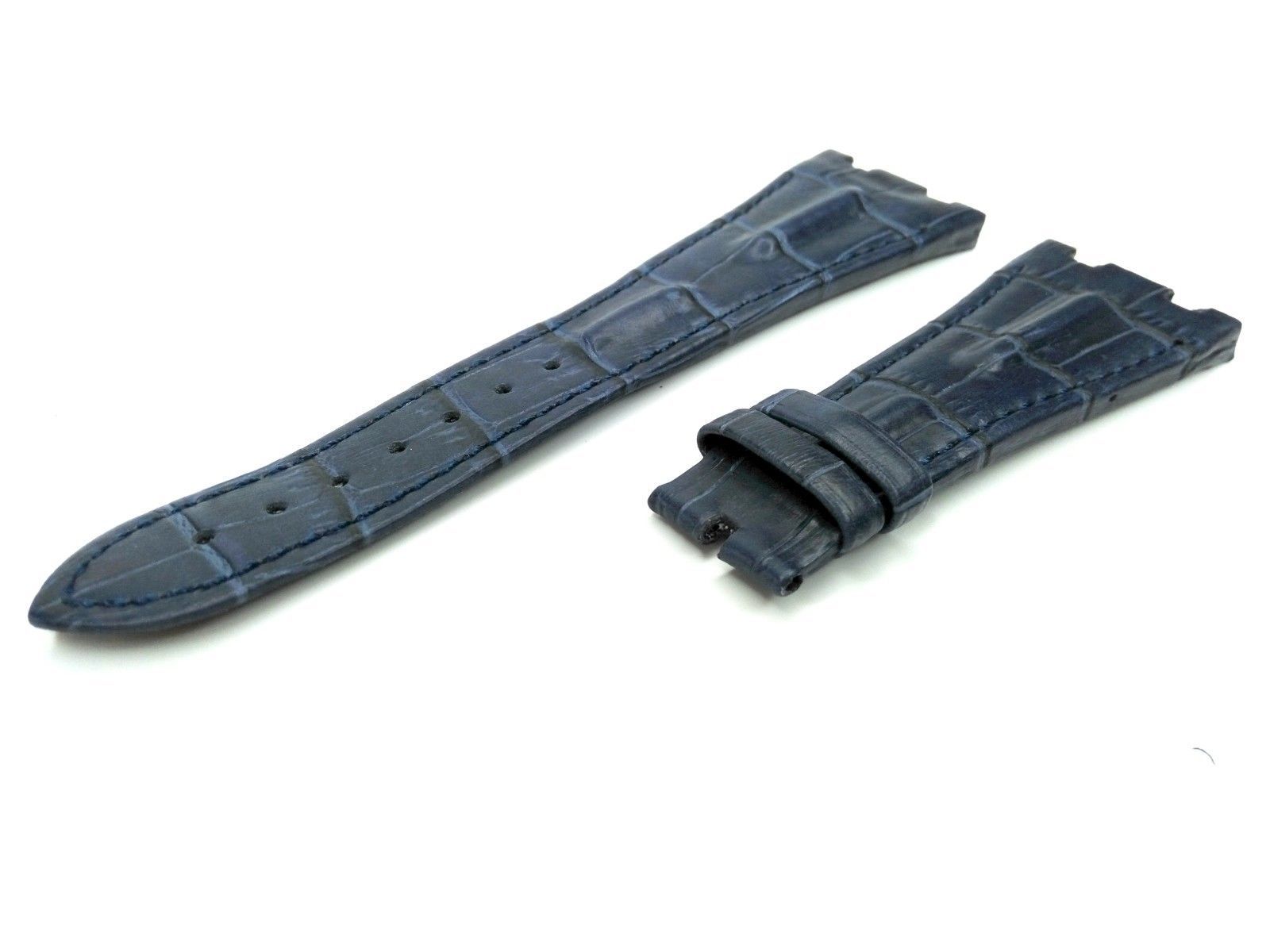 Primary image for 28mm Navy/Blue Real Leather Watch Strap For Audemars Piguet Royal Oak Offshore