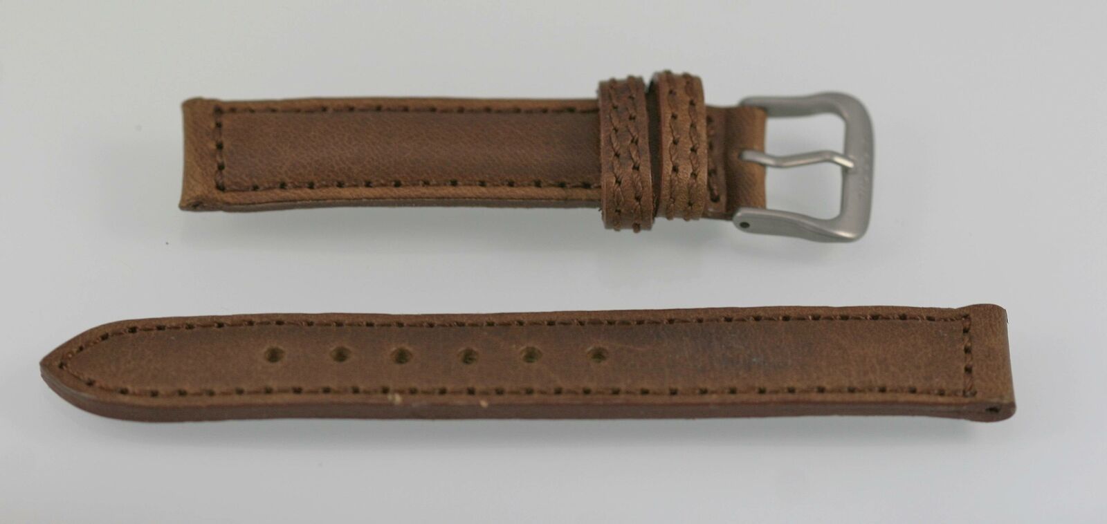 Fossil Unisex Stainless Steel Brown Leather Replacement Watch Band 14mm ...
