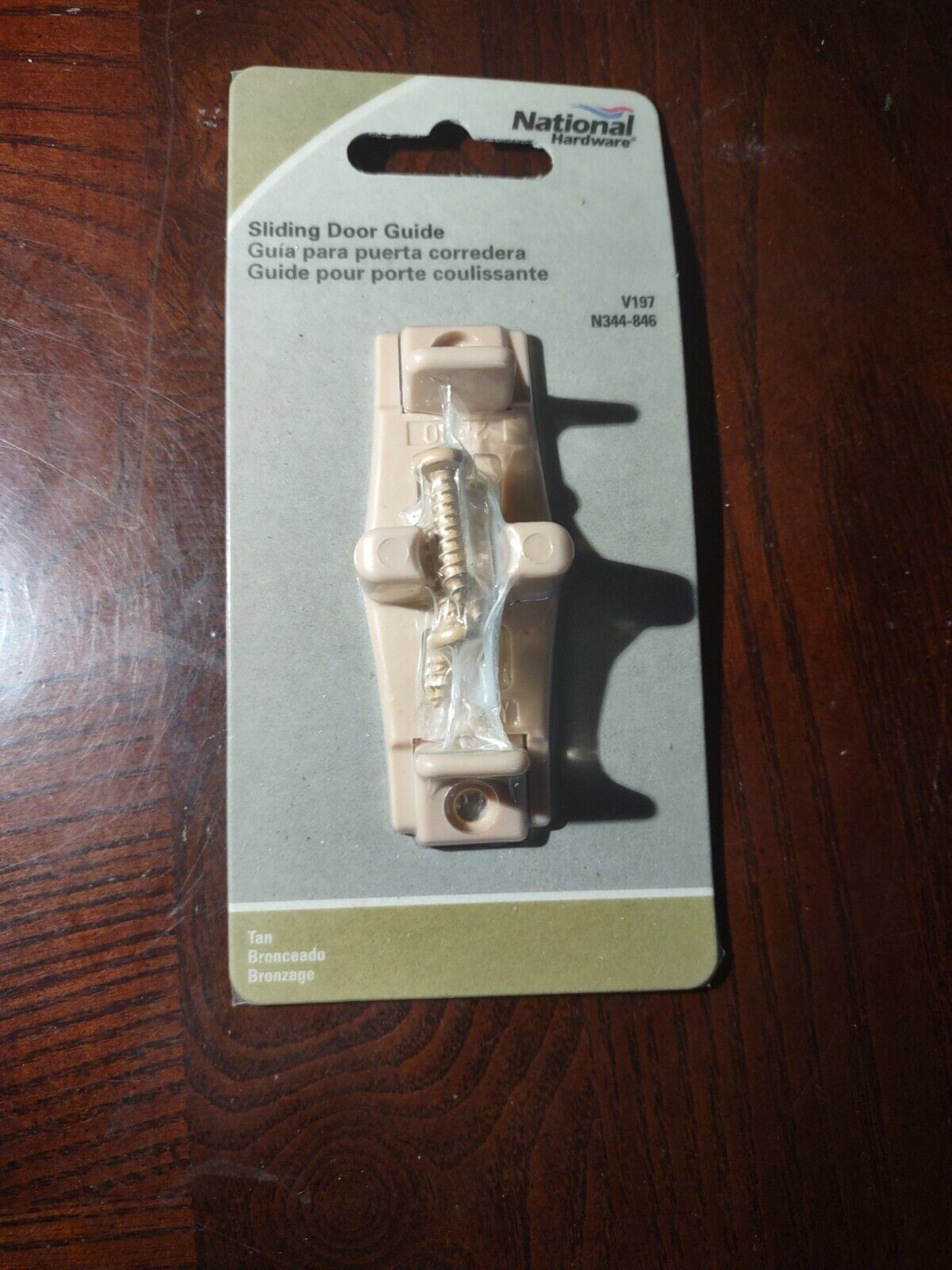 NEW NATIONAL N344846 BYPASS TAN FLOOR SLIDING DOOR ADJUSTABLE GUIDE