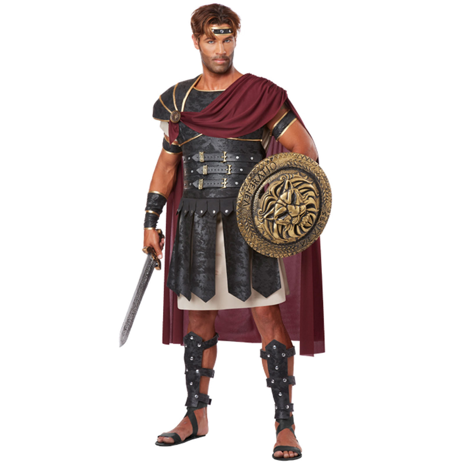 ADULT MENS ROMAN GLADIATOR ANCIENT WARRIOR SOLDIER ROME HALLOWEEN ...