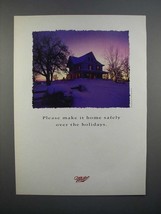 1992 Miller Beer Ad - Please Make It Home Safely - $14.99