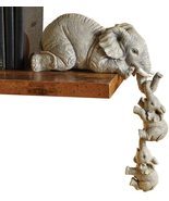 Collections Etc Elephant Sitter Hand-Painted Figurines - Set of 3, Mothe... - £63.98 GBP