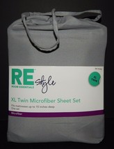  RE Room Essentials Twin Microfiber Sheet Set Grey New Dorm Room Travel Sheet - $27.71