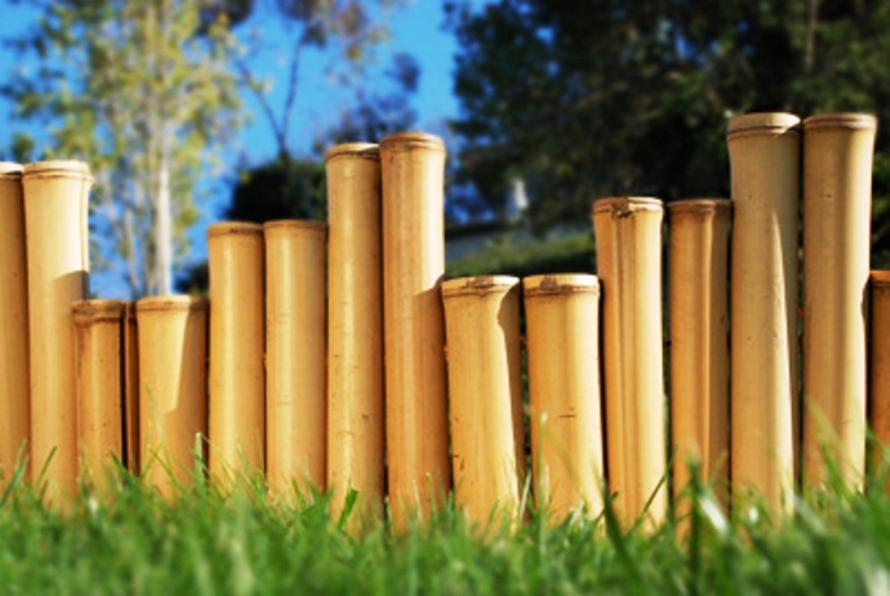 Bamboo Garden Border Edging Natural Color Sold in 8 Foot Sections Edging