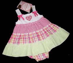 GIRLS 18 MONTHS - Youngland - Pastel Seersucker Ruffles DRESS &amp; PANTY SET - $20.00