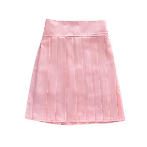 Beautifulfashionlife Girl's High Waist Pleated Layered Elastic Tutu Skirts Pink,