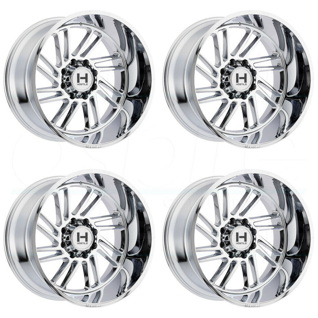 20x10 Hostile H110 Stryker 8x6.5/8x165.1 -19 Chrome Wheels Rims Set(4 ...