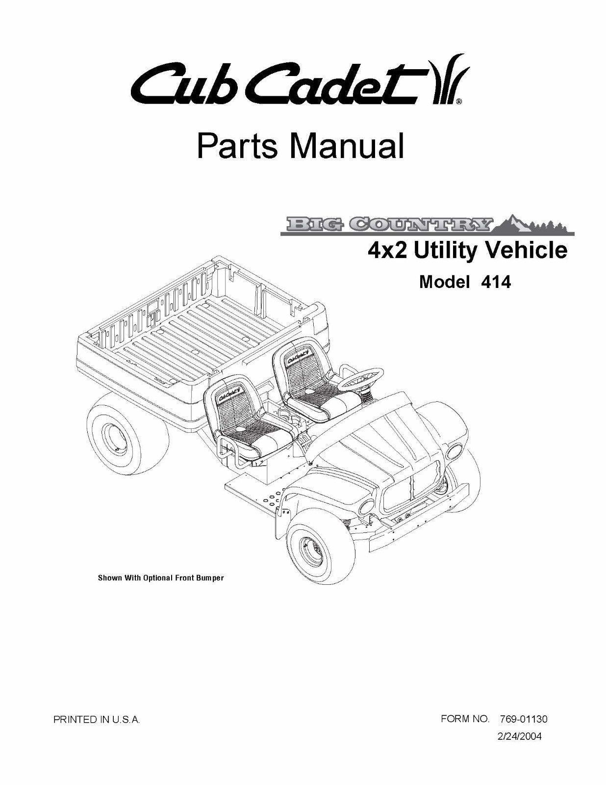 Cub Cadet Big Country 4x2 utility vehicle and 50 similar items. 57