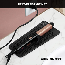 Resistant Silicone Mat Pouch for Flat Iron, Curling Iron,Hot Hair Tools (Black) image 4