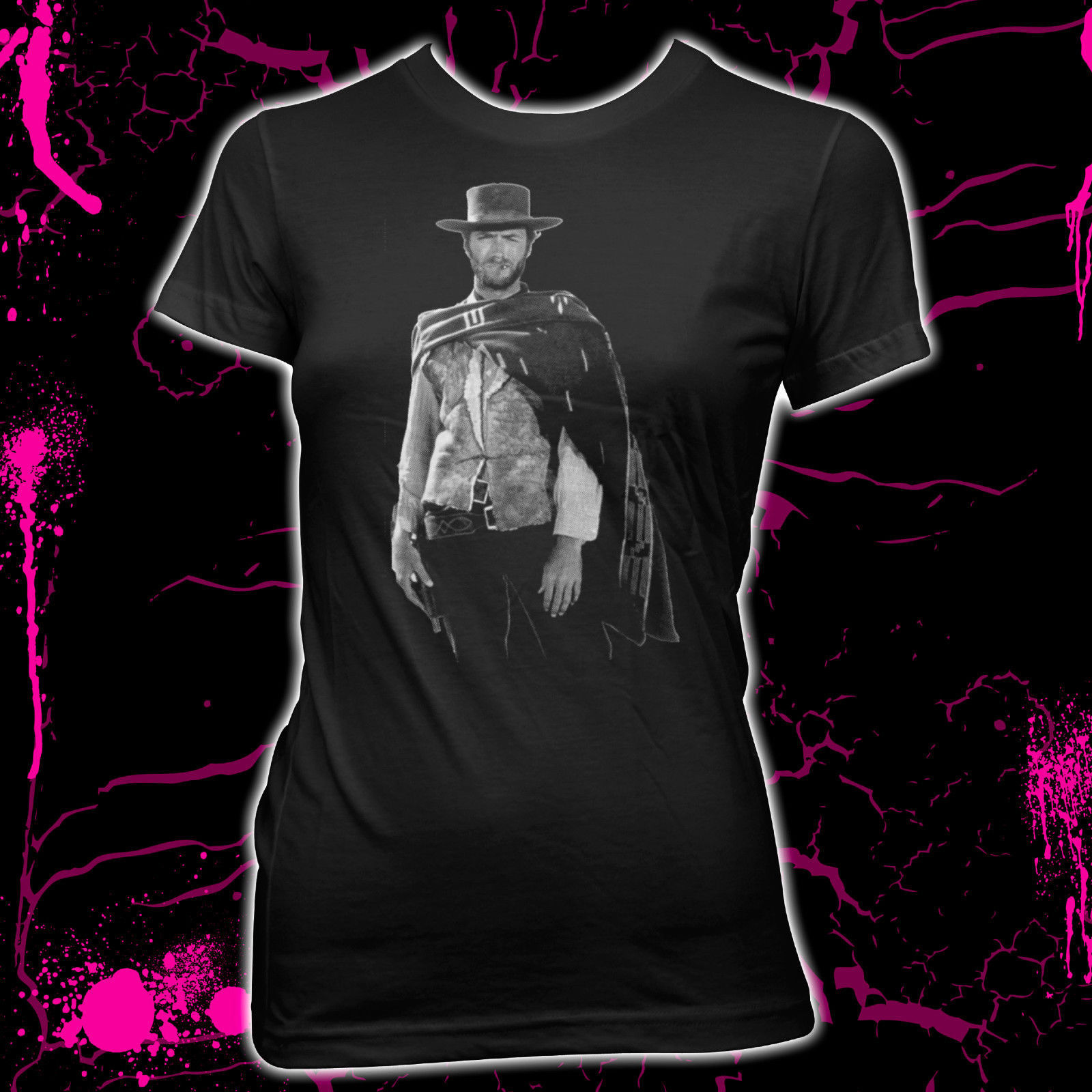 Clint Eastwood - The Man with No Name - Women's Pre-Shrunk, 100% Cotton T-Shirt