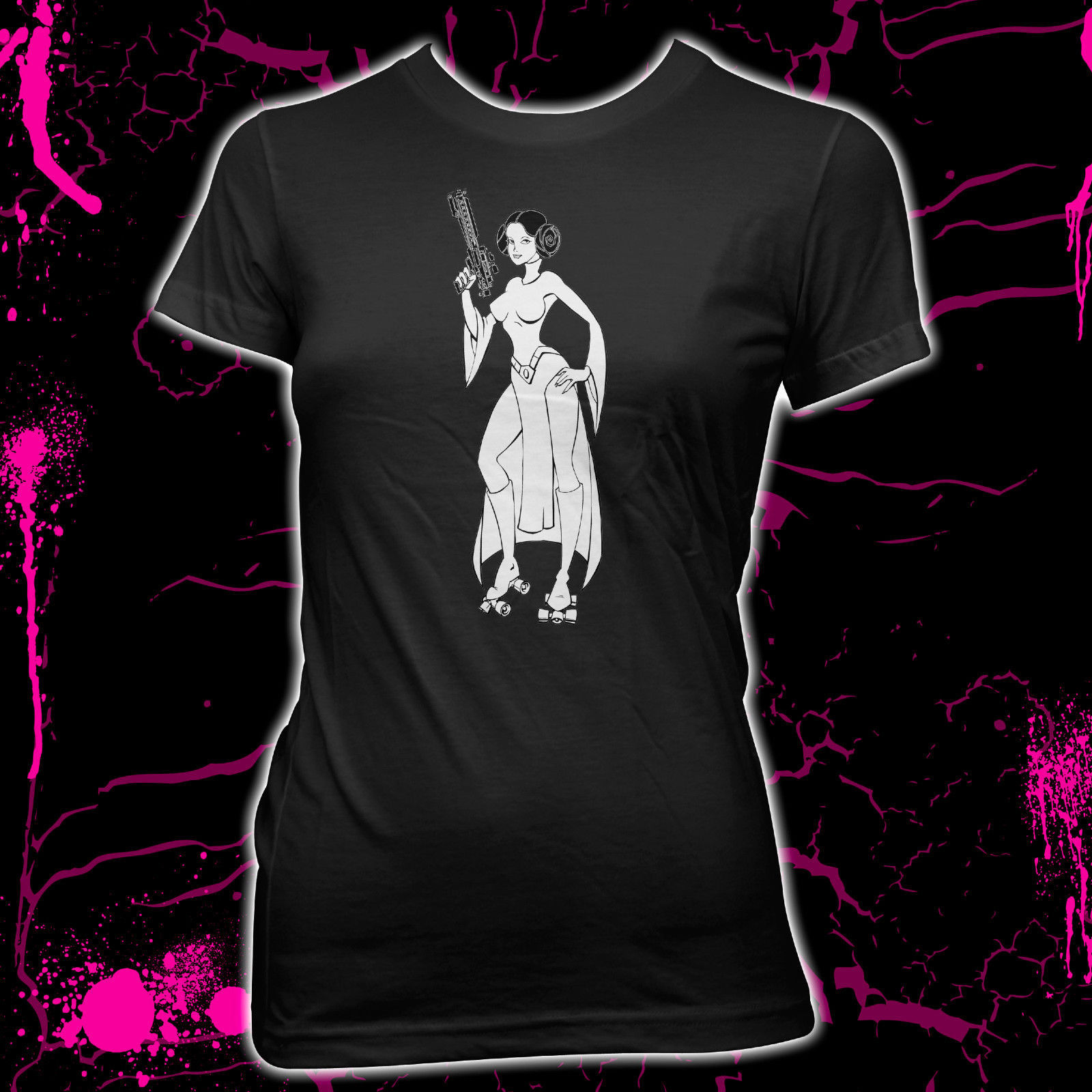 Princess Leia Roller Derby Skater - Star Wars - Women's 100% Cotton Soft T-Shirt
