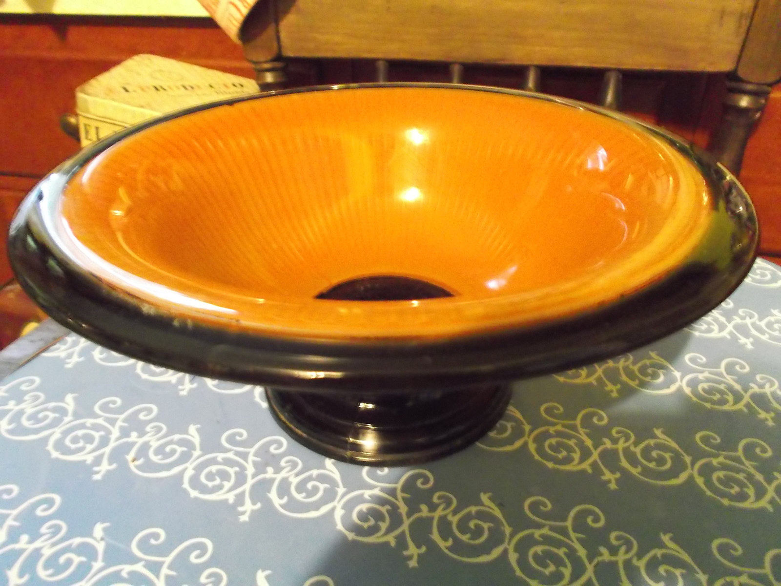 Depression Glass Decorative Brown Bowl With and 50 similar items