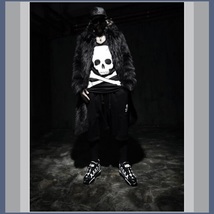 Mens Long Luxurious Thick Black or Thick White Mink Faux Fur Trench Coat image 2
