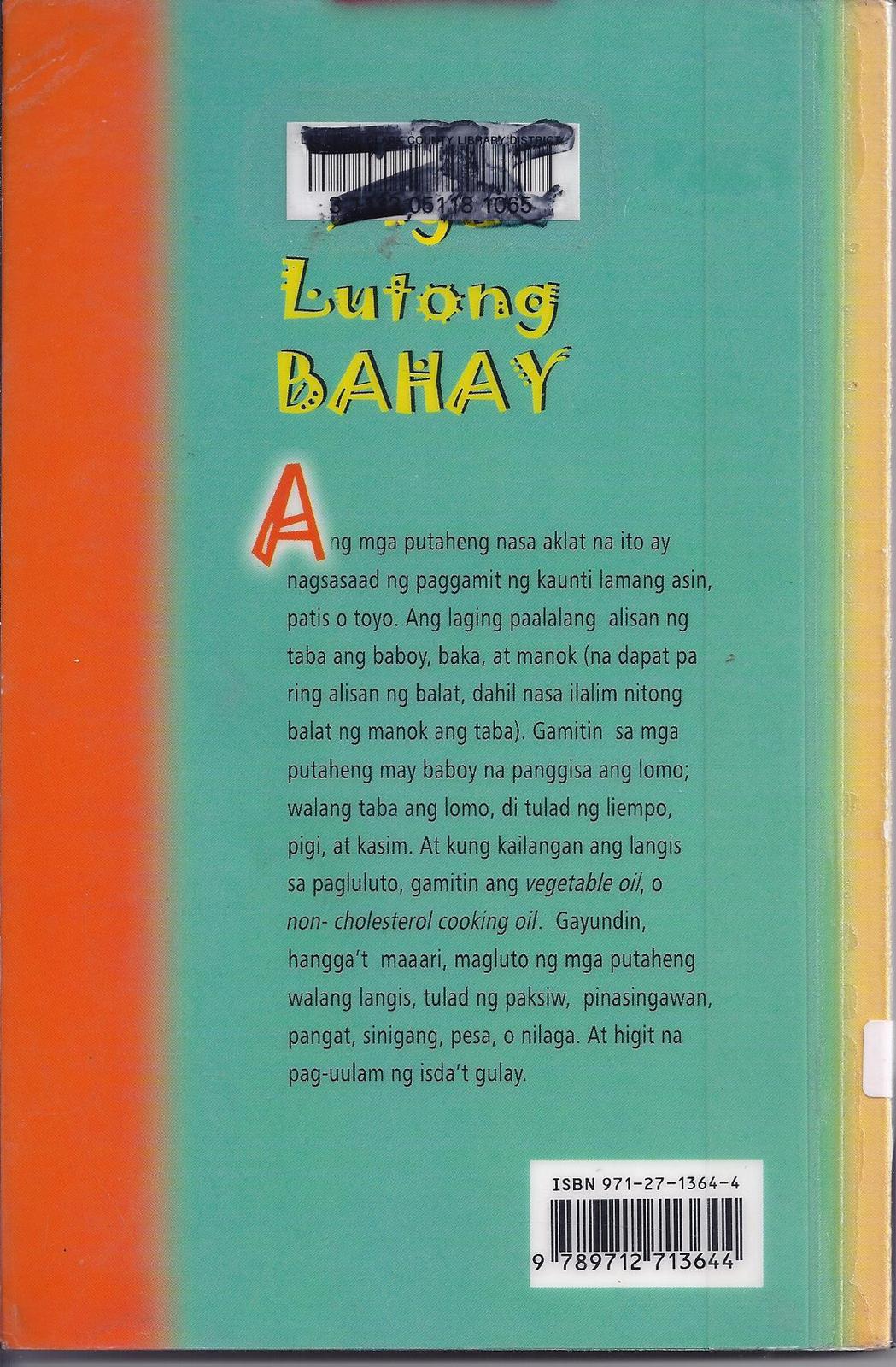 Philippine/Tagalog Mga Lutong Bahay - Bagong Edisyon - Gloria Villaraza ...
