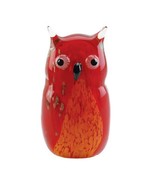 Accent Plus Art Glass Figurine - Red Owl - $39.48