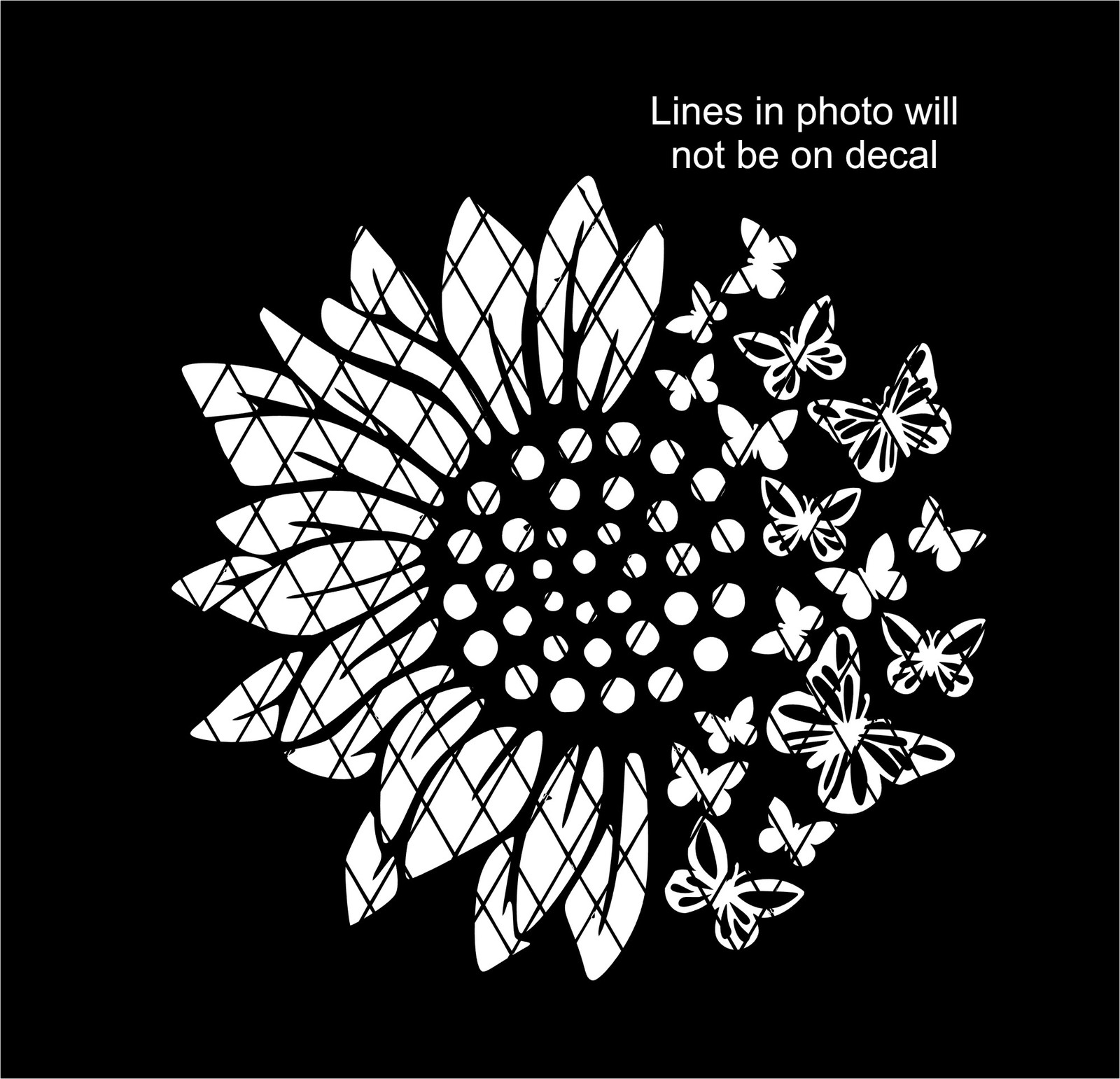 Butterfly Sunflower DecalSunflowerButterflies Decal Decals, Stickers & Vinyl Art