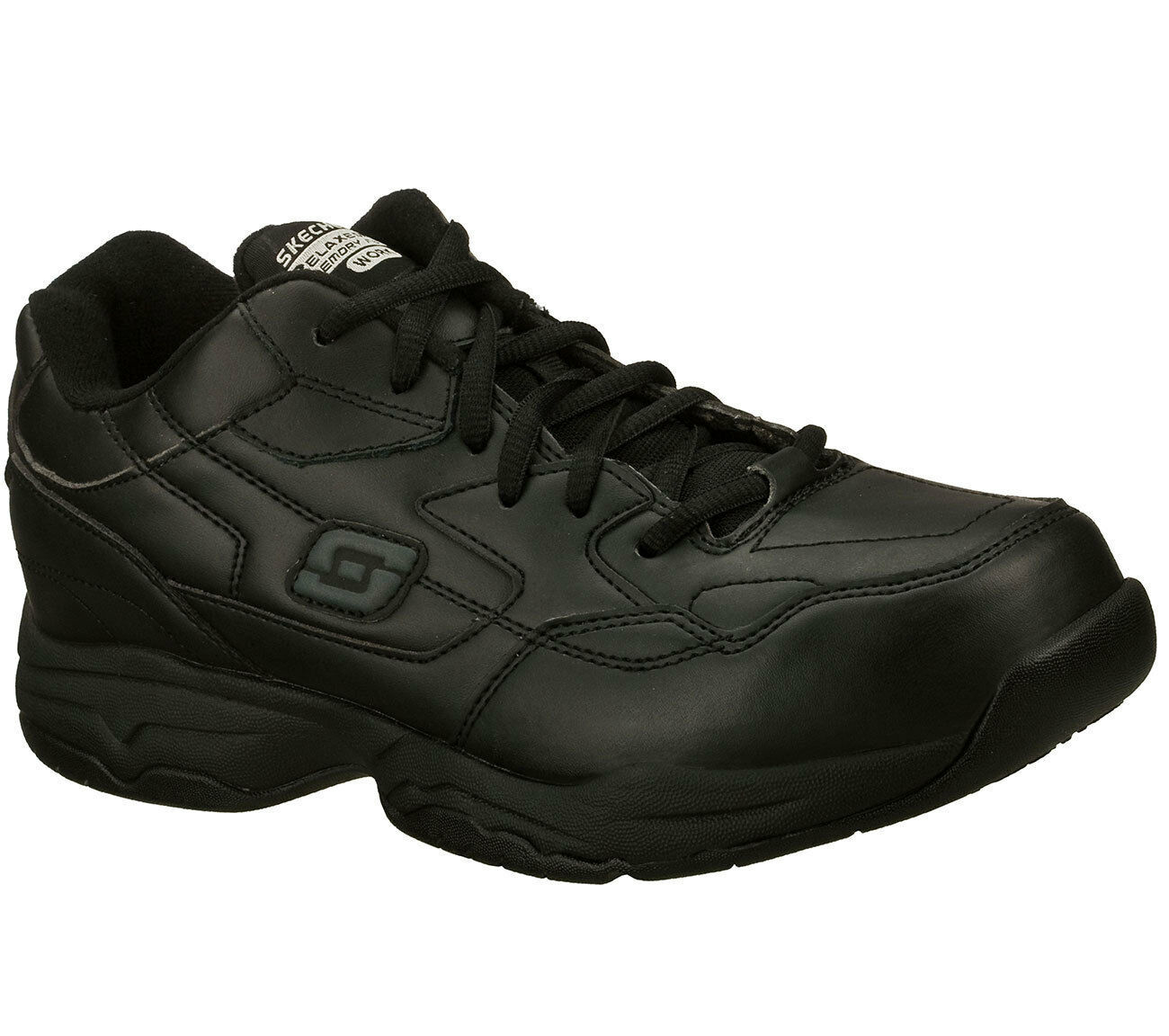 Skechers Black shoes Memory Foam Work Men's Comfort Casual Slip ...