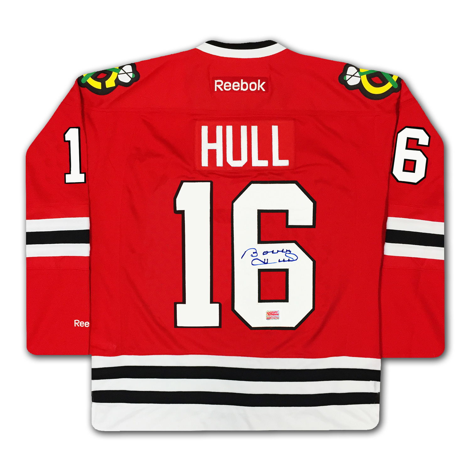Bobby Hull Number 16 Signed Red Chicago Blackhawks Jersey Jerseys