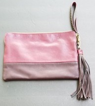 The Limited Large Wristlet Clutch Handbag Color Block Make-up Zip Top Case - £29.40 GBP