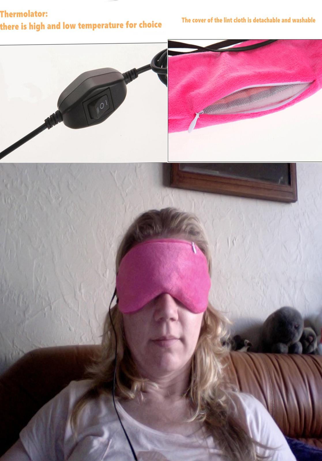 Eye Mask New Fancy Electric Infrared Far USB Supply Heated SEE VIDEO
