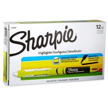 Sharpie Highlighters, Chisel Tip, Fluorescent Yellow, 12-Count - $25.99