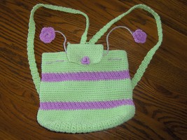 Hand &amp; Heart Crochet Backpack Little Girls Purse Tote Bag - $14.99