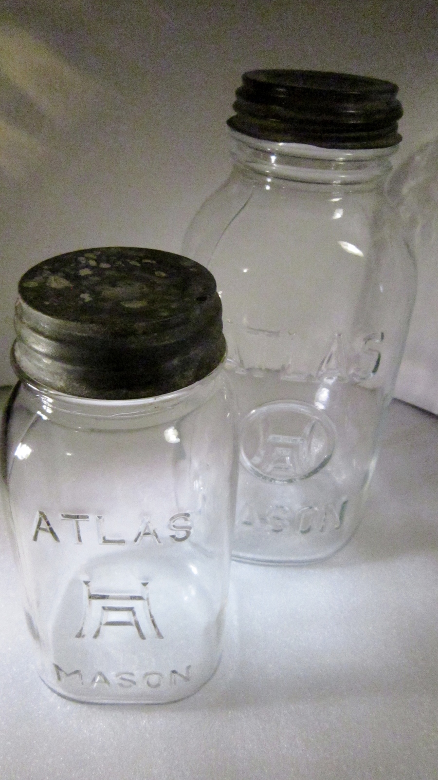 Canning Jars Hazel Atlas H Over A Square Half Gallon And Quart Mason Canning Jars Jar Ball Jars