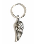 Silver and Black Angel Wing Key Chain - $9.50