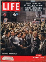 ORIGINAL Vintage Life Magazine November 5 1956 Dwight Eisenhower in Minneapolis